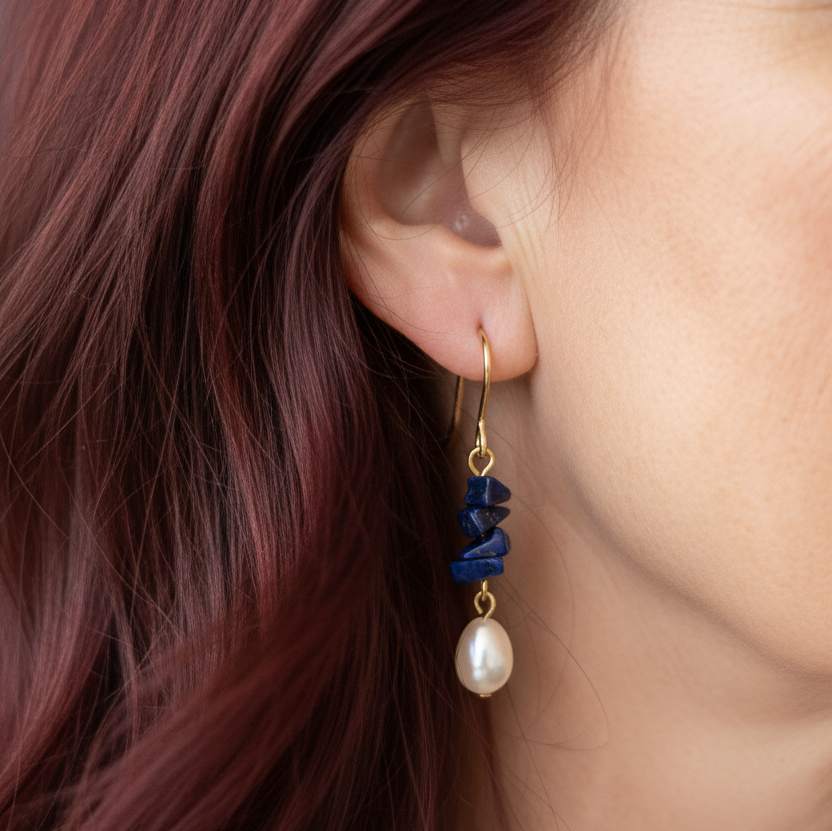 Leaflet drop earrings