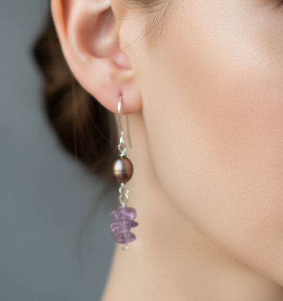 Rowan berry drop earrings