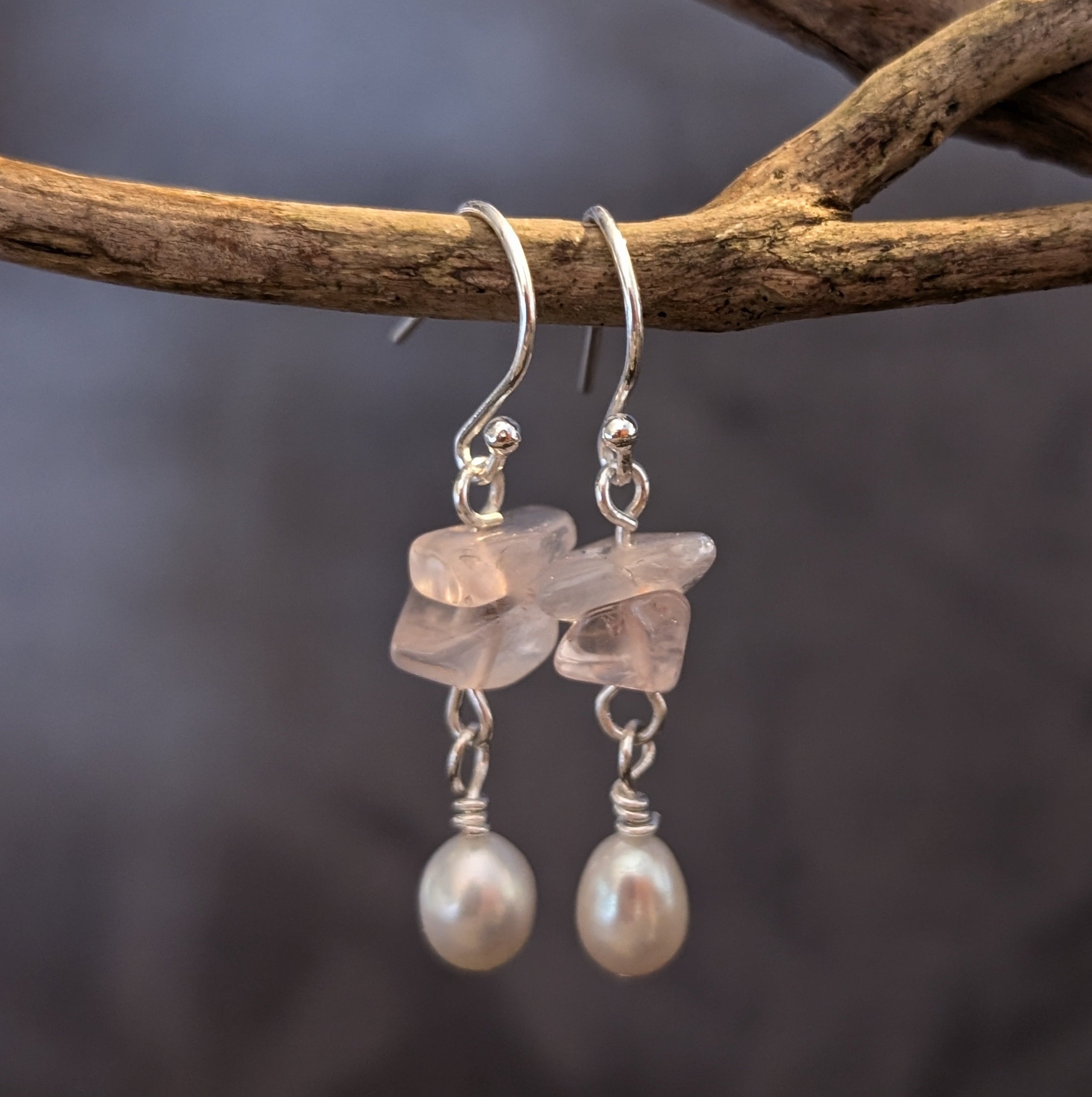 Leaflet drop earrings